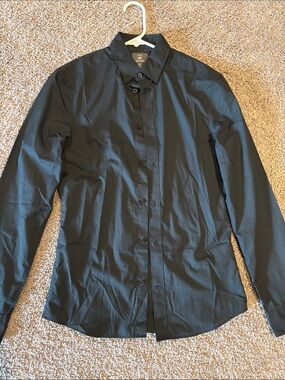 H&M Black Men's Long-Sleeve Button-Up Shirt